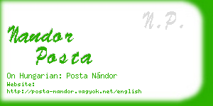 nandor posta business card