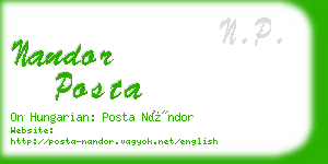 nandor posta business card